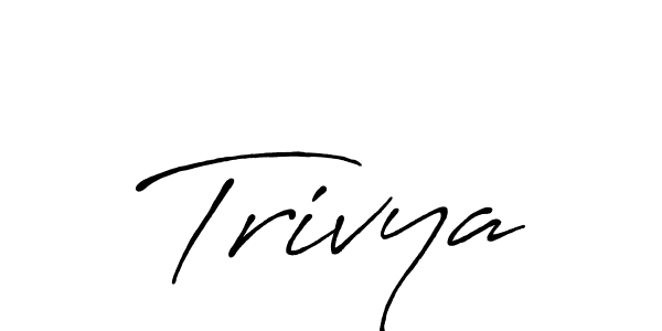 Best and Professional Signature Style for Trivya. Antro_Vectra_Bolder Best Signature Style Collection. Trivya signature style 7 images and pictures png