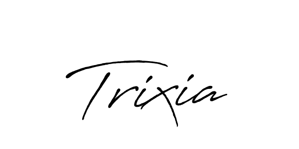 Make a beautiful signature design for name Trixia. With this signature (Antro_Vectra_Bolder) style, you can create a handwritten signature for free. Trixia signature style 7 images and pictures png