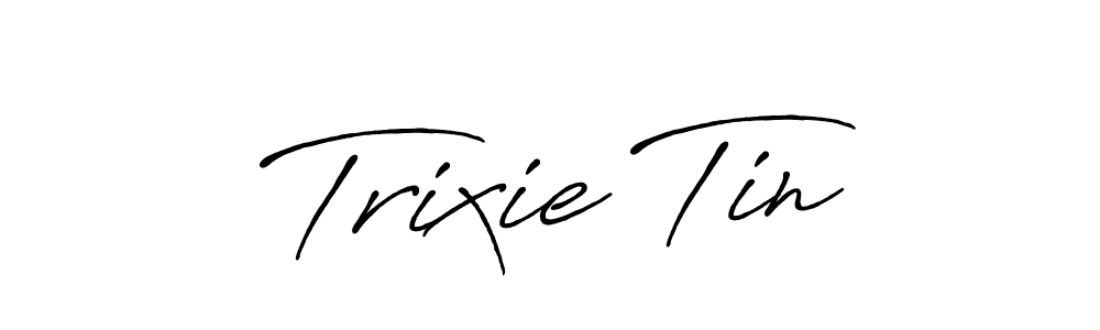 if you are searching for the best signature style for your name Trixie Tin. so please give up your signature search. here we have designed multiple signature styles  using Antro_Vectra_Bolder. Trixie Tin signature style 7 images and pictures png