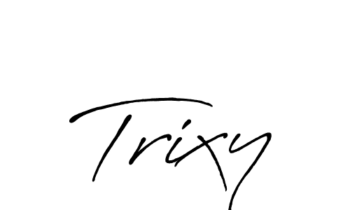 Create a beautiful signature design for name Trixy. With this signature (Antro_Vectra_Bolder) fonts, you can make a handwritten signature for free. Trixy signature style 7 images and pictures png
