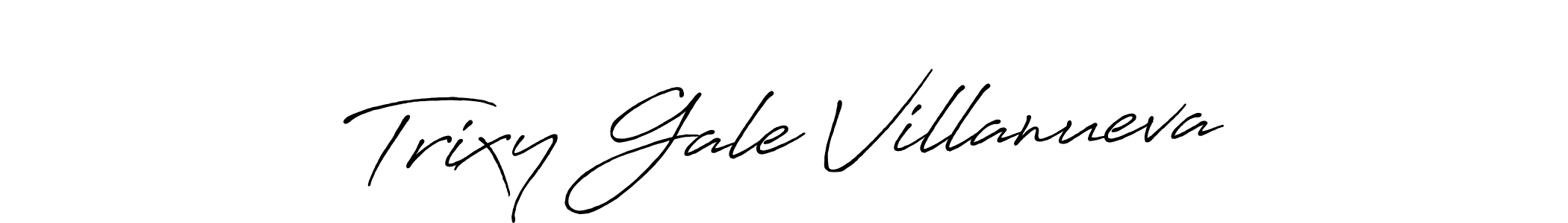 Trixy Gale Villanueva stylish signature style. Best Handwritten Sign (Antro_Vectra_Bolder) for my name. Handwritten Signature Collection Ideas for my name Trixy Gale Villanueva. Trixy Gale Villanueva signature style 7 images and pictures png
