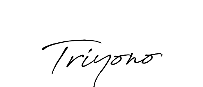 Design your own signature with our free online signature maker. With this signature software, you can create a handwritten (Antro_Vectra_Bolder) signature for name Triyono. Triyono signature style 7 images and pictures png