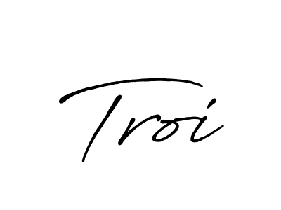 How to make Troi signature? Antro_Vectra_Bolder is a professional autograph style. Create handwritten signature for Troi name. Troi signature style 7 images and pictures png