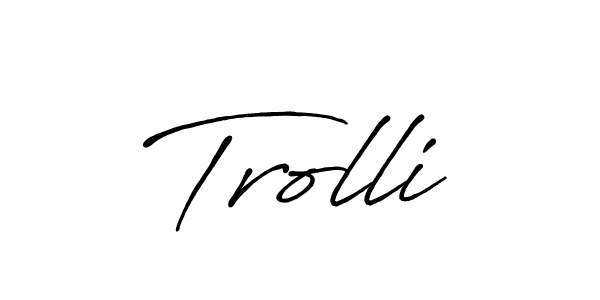 Trolli stylish signature style. Best Handwritten Sign (Antro_Vectra_Bolder) for my name. Handwritten Signature Collection Ideas for my name Trolli. Trolli signature style 7 images and pictures png