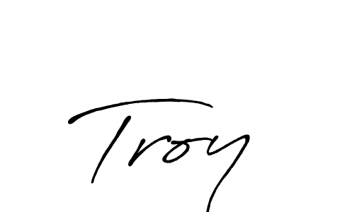 Similarly Antro_Vectra_Bolder is the best handwritten signature design. Signature creator online .You can use it as an online autograph creator for name Troy . Troy  signature style 7 images and pictures png