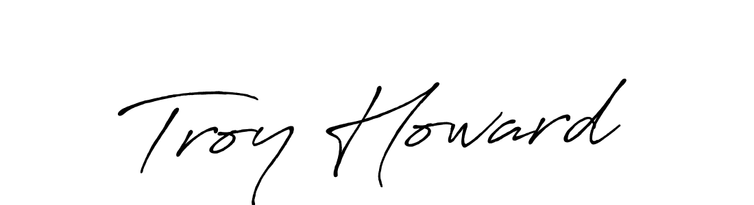 How to make Troy Howard name signature. Use Antro_Vectra_Bolder style for creating short signs online. This is the latest handwritten sign. Troy Howard signature style 7 images and pictures png