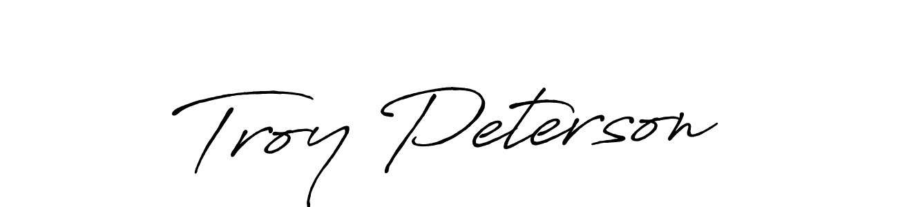 Make a beautiful signature design for name Troy Peterson. With this signature (Antro_Vectra_Bolder) style, you can create a handwritten signature for free. Troy Peterson signature style 7 images and pictures png