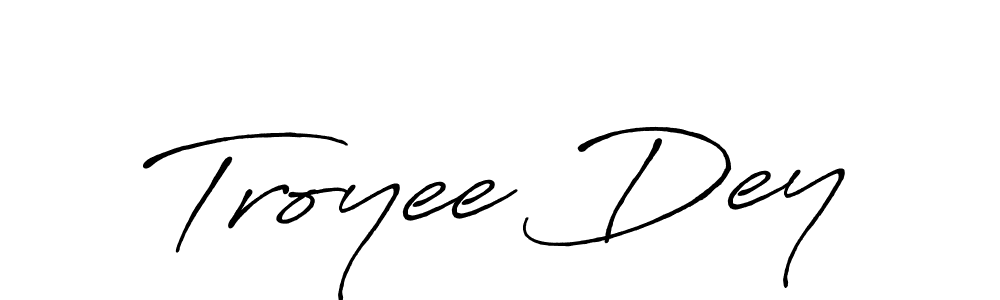 Use a signature maker to create a handwritten signature online. With this signature software, you can design (Antro_Vectra_Bolder) your own signature for name Troyee Dey. Troyee Dey signature style 7 images and pictures png