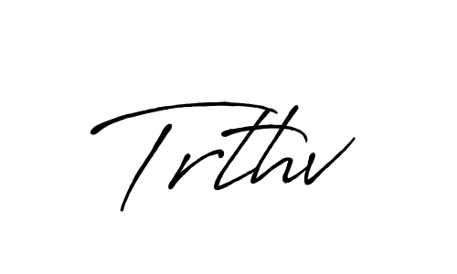 How to make Trthv signature? Antro_Vectra_Bolder is a professional autograph style. Create handwritten signature for Trthv name. Trthv signature style 7 images and pictures png