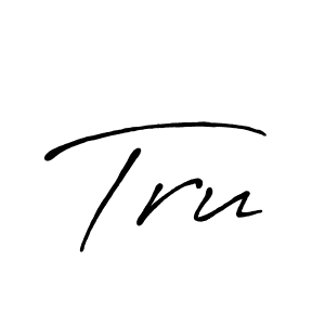 How to make Tru signature? Antro_Vectra_Bolder is a professional autograph style. Create handwritten signature for Tru name. Tru signature style 7 images and pictures png