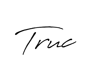 Create a beautiful signature design for name Truc. With this signature (Antro_Vectra_Bolder) fonts, you can make a handwritten signature for free. Truc signature style 7 images and pictures png