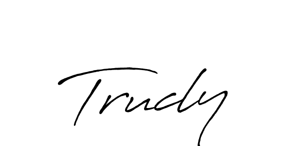 Trucly stylish signature style. Best Handwritten Sign (Antro_Vectra_Bolder) for my name. Handwritten Signature Collection Ideas for my name Trucly. Trucly signature style 7 images and pictures png