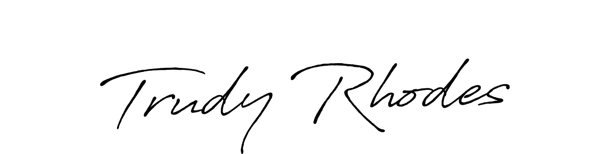 Make a beautiful signature design for name Trudy Rhodes. Use this online signature maker to create a handwritten signature for free. Trudy Rhodes signature style 7 images and pictures png