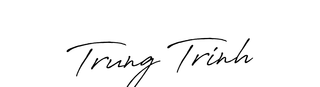 Make a beautiful signature design for name Trung Trinh. With this signature (Antro_Vectra_Bolder) style, you can create a handwritten signature for free. Trung Trinh signature style 7 images and pictures png