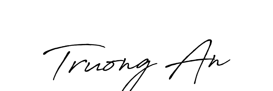 Create a beautiful signature design for name Truong An. With this signature (Antro_Vectra_Bolder) fonts, you can make a handwritten signature for free. Truong An signature style 7 images and pictures png