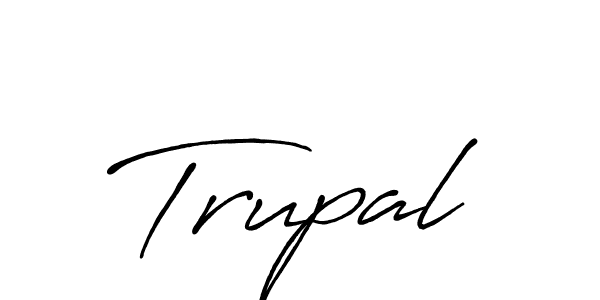 How to make Trupal signature? Antro_Vectra_Bolder is a professional autograph style. Create handwritten signature for Trupal name. Trupal signature style 7 images and pictures png