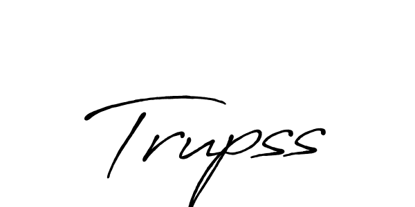 How to Draw Trupss signature style? Antro_Vectra_Bolder is a latest design signature styles for name Trupss. Trupss signature style 7 images and pictures png