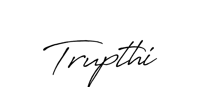 The best way (Antro_Vectra_Bolder) to make a short signature is to pick only two or three words in your name. The name Trupthi include a total of six letters. For converting this name. Trupthi signature style 7 images and pictures png