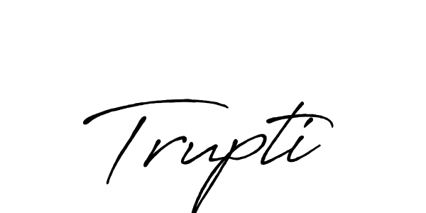 Trupti stylish signature style. Best Handwritten Sign (Antro_Vectra_Bolder) for my name. Handwritten Signature Collection Ideas for my name Trupti. Trupti signature style 7 images and pictures png