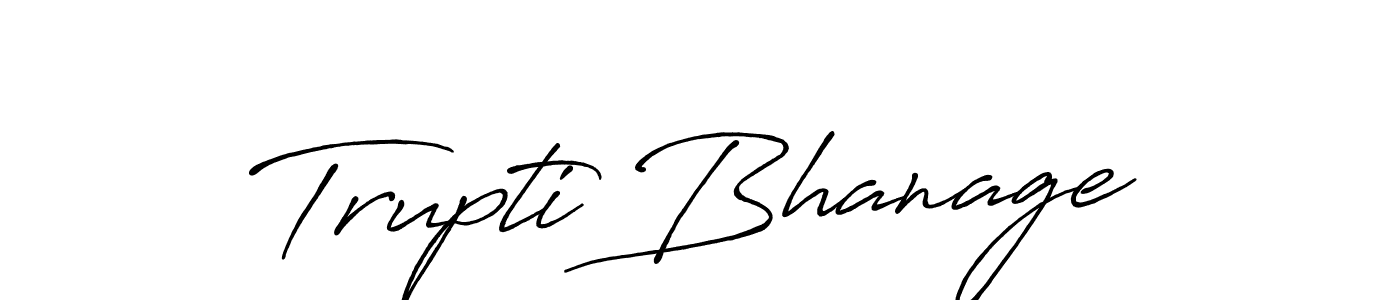Also You can easily find your signature by using the search form. We will create Trupti Bhanage name handwritten signature images for you free of cost using Antro_Vectra_Bolder sign style. Trupti Bhanage signature style 7 images and pictures png