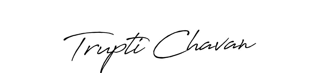 How to make Trupti Chavan name signature. Use Antro_Vectra_Bolder style for creating short signs online. This is the latest handwritten sign. Trupti Chavan signature style 7 images and pictures png
