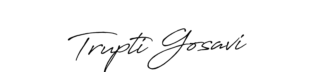 Also You can easily find your signature by using the search form. We will create Trupti Gosavi name handwritten signature images for you free of cost using Antro_Vectra_Bolder sign style. Trupti Gosavi signature style 7 images and pictures png