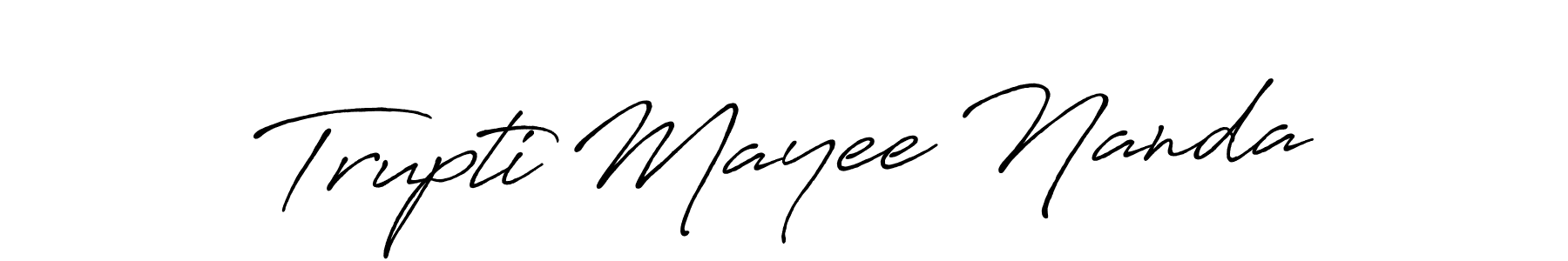How to make Trupti Mayee Nanda signature? Antro_Vectra_Bolder is a professional autograph style. Create handwritten signature for Trupti Mayee Nanda name. Trupti Mayee Nanda signature style 7 images and pictures png