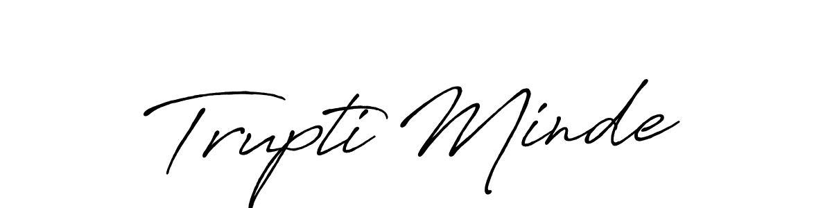 Similarly Antro_Vectra_Bolder is the best handwritten signature design. Signature creator online .You can use it as an online autograph creator for name Trupti Minde. Trupti Minde signature style 7 images and pictures png