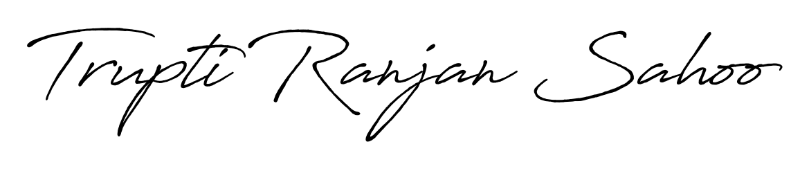 Quickly download Trupti Ranjan Sahoo name signature in high-resolution PNG using Antro_Vectra_Bolder style. Ready to insert into PDFs and online applications. Trupti Ranjan Sahoo signature style 7 images and pictures png