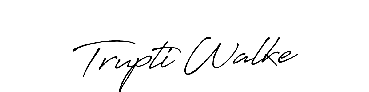 How to make Trupti Walke name signature. Use Antro_Vectra_Bolder style for creating short signs online. This is the latest handwritten sign. Trupti Walke signature style 7 images and pictures png