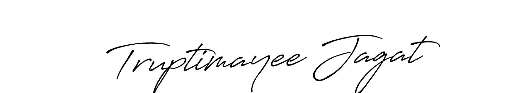 Create a beautiful signature design for name Truptimayee Jagat. With this signature (Antro_Vectra_Bolder) fonts, you can make a handwritten signature for free. Truptimayee Jagat signature style 7 images and pictures png