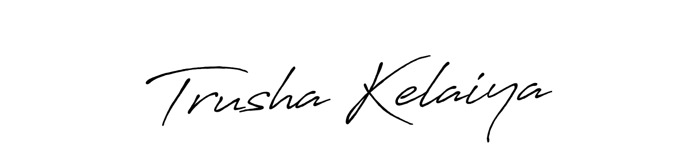 if you are searching for the best signature style for your name Trusha Kelaiya. so please give up your signature search. here we have designed multiple signature styles  using Antro_Vectra_Bolder. Trusha Kelaiya signature style 7 images and pictures png