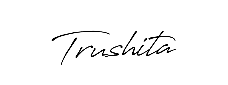 You should practise on your own different ways (Antro_Vectra_Bolder) to write your name (Trushita) in signature. don't let someone else do it for you. Trushita signature style 7 images and pictures png