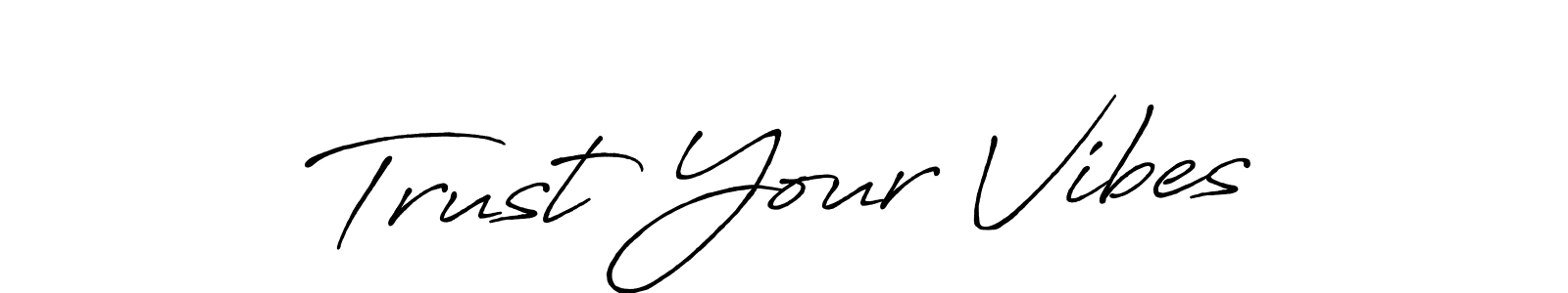 Make a beautiful signature design for name Trust Your Vibes. With this signature (Antro_Vectra_Bolder) style, you can create a handwritten signature for free. Trust Your Vibes signature style 7 images and pictures png