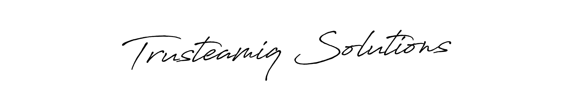 This is the best signature style for the Trusteamiq Solutions name. Also you like these signature font (Antro_Vectra_Bolder). Mix name signature. Trusteamiq Solutions signature style 7 images and pictures png