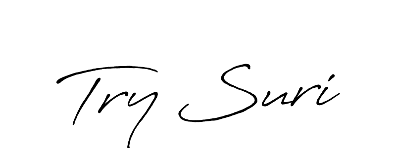 Use a signature maker to create a handwritten signature online. With this signature software, you can design (Antro_Vectra_Bolder) your own signature for name Try Suri. Try Suri signature style 7 images and pictures png