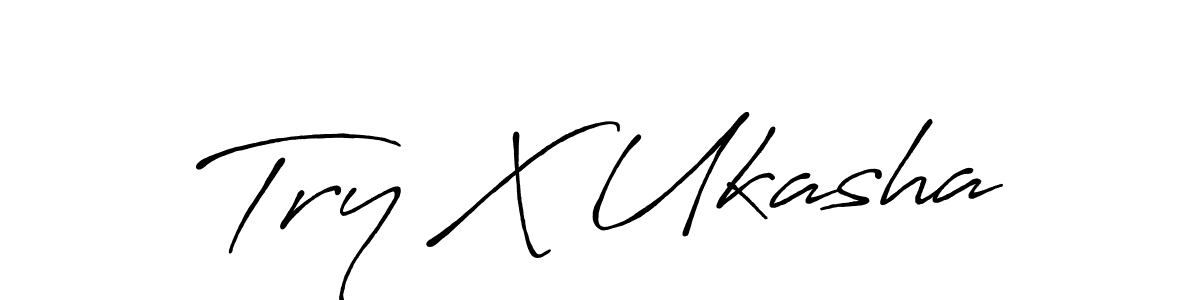 How to make Try X Ukasha signature? Antro_Vectra_Bolder is a professional autograph style. Create handwritten signature for Try X Ukasha name. Try X Ukasha signature style 7 images and pictures png