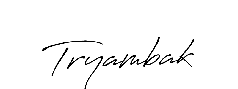 How to make Tryambak name signature. Use Antro_Vectra_Bolder style for creating short signs online. This is the latest handwritten sign. Tryambak signature style 7 images and pictures png