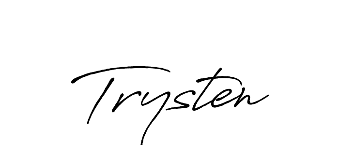 You should practise on your own different ways (Antro_Vectra_Bolder) to write your name (Trysten) in signature. don't let someone else do it for you. Trysten signature style 7 images and pictures png