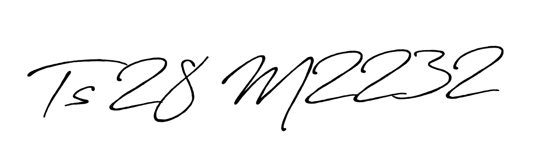 Ts 28 M2232 stylish signature style. Best Handwritten Sign (Antro_Vectra_Bolder) for my name. Handwritten Signature Collection Ideas for my name Ts 28 M2232. Ts 28 M2232 signature style 7 images and pictures png