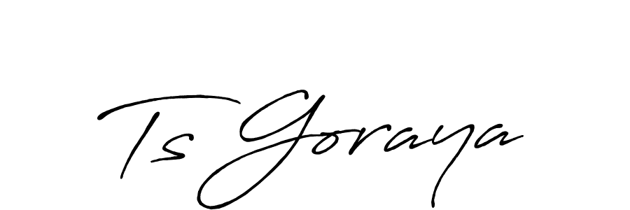 Use a signature maker to create a handwritten signature online. With this signature software, you can design (Antro_Vectra_Bolder) your own signature for name Ts Goraya. Ts Goraya signature style 7 images and pictures png