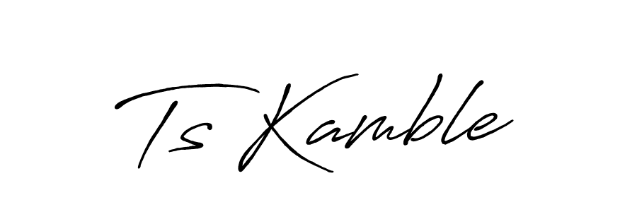 How to make Ts Kamble name signature. Use Antro_Vectra_Bolder style for creating short signs online. This is the latest handwritten sign. Ts Kamble signature style 7 images and pictures png