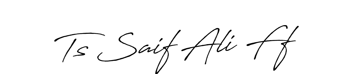 You should practise on your own different ways (Antro_Vectra_Bolder) to write your name (Ts Saif Ali Ff) in signature. don't let someone else do it for you. Ts Saif Ali Ff signature style 7 images and pictures png