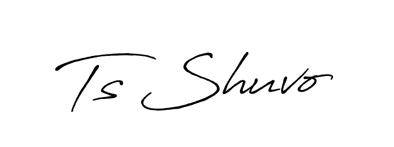 Make a beautiful signature design for name Ts Shuvo. With this signature (Antro_Vectra_Bolder) style, you can create a handwritten signature for free. Ts Shuvo signature style 7 images and pictures png