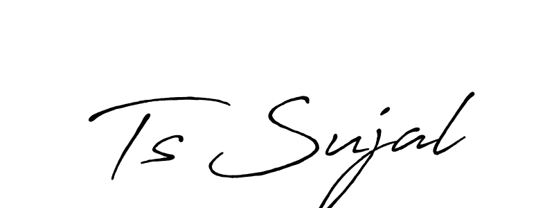 How to make Ts Sujal signature? Antro_Vectra_Bolder is a professional autograph style. Create handwritten signature for Ts Sujal name. Ts Sujal signature style 7 images and pictures png