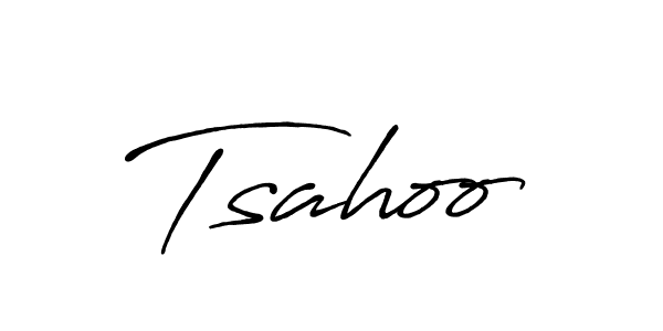 Use a signature maker to create a handwritten signature online. With this signature software, you can design (Antro_Vectra_Bolder) your own signature for name Tsahoo. Tsahoo signature style 7 images and pictures png