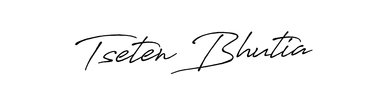 Use a signature maker to create a handwritten signature online. With this signature software, you can design (Antro_Vectra_Bolder) your own signature for name Tseten Bhutia. Tseten Bhutia signature style 7 images and pictures png