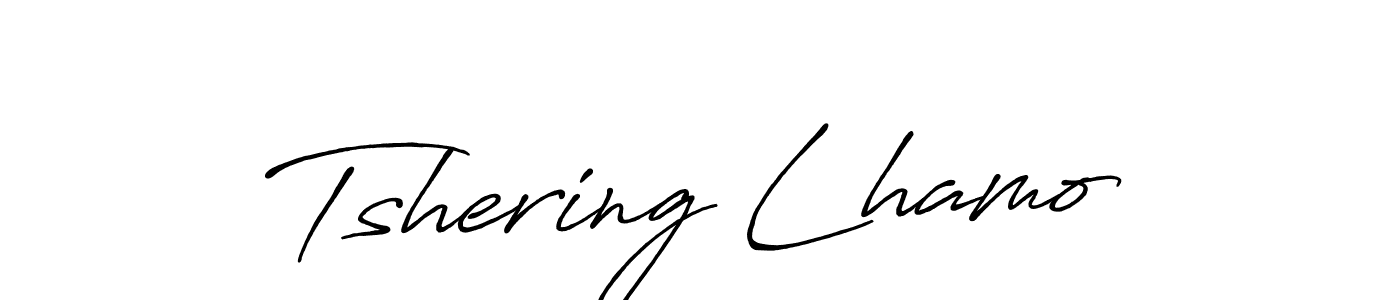 Create a beautiful signature design for name Tshering Lhamo. With this signature (Antro_Vectra_Bolder) fonts, you can make a handwritten signature for free. Tshering Lhamo signature style 7 images and pictures png