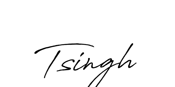 Make a beautiful signature design for name Tsingh. With this signature (Antro_Vectra_Bolder) style, you can create a handwritten signature for free. Tsingh signature style 7 images and pictures png