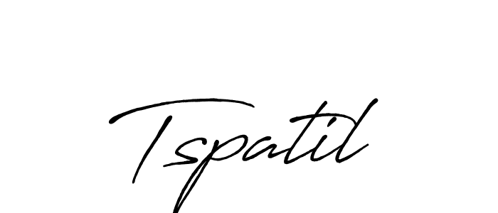 The best way (Antro_Vectra_Bolder) to make a short signature is to pick only two or three words in your name. The name Tspatil include a total of six letters. For converting this name. Tspatil signature style 7 images and pictures png